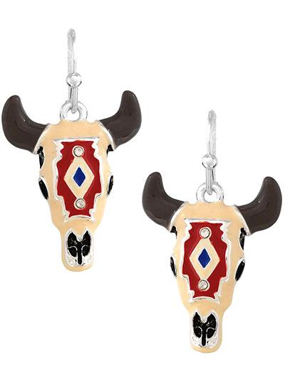 Western Steer Head Earrings - Lady Dorothy Boutique