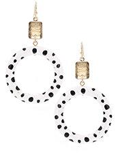 Wood Dalmatian Earrings - Lady Dorothy Boutique