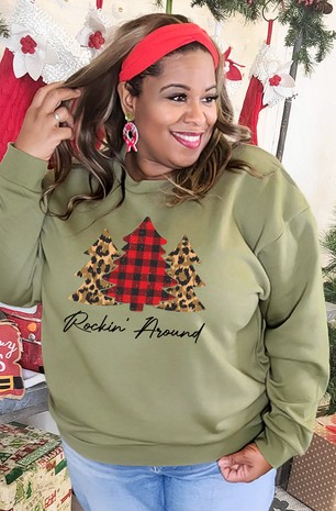 Rockin' Around Christmas Sweatshirt - Lady Dorothy Boutique