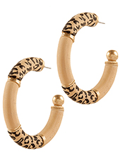 Animal Print Hoop Earrings - Lady Dorothy Boutique