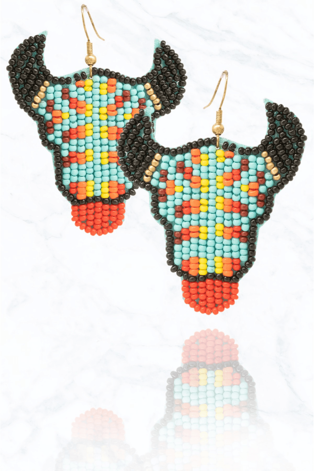 Bull Seed Bead Earrings - Lady Dorothy Boutique