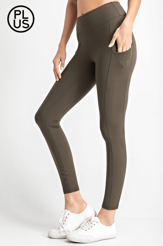 Butter Soft Leggings With Pockets - Lady Dorothy Boutique