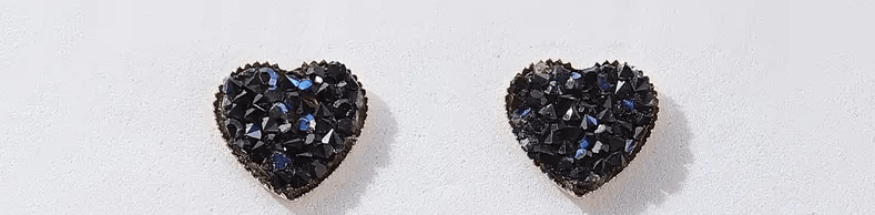 Crystal Heart Studs - Lady Dorothy Boutique