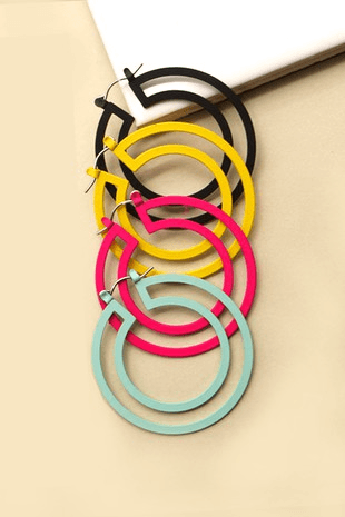Cut Out Hoops Earrings - Lady Dorothy Boutique