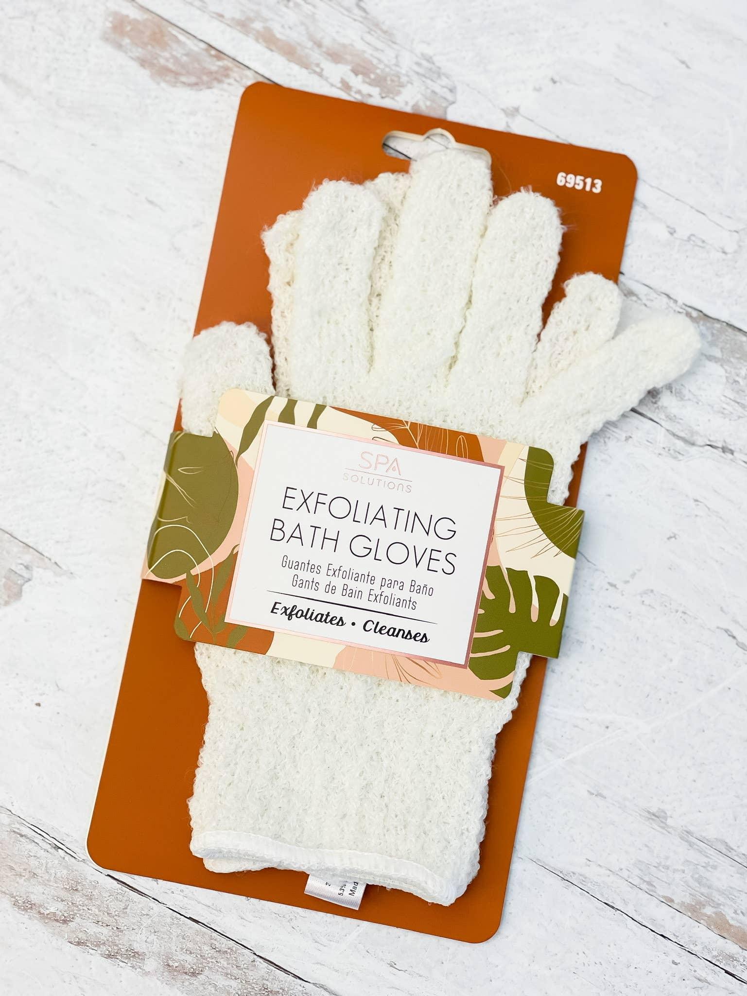 Exfoliating Bath Gloves - Cream - Lady Dorothy Boutique
