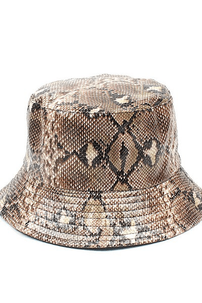 Faux Leather Bucket Hat - Lady Dorothy Boutique