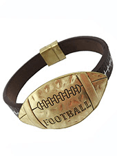 Football Leather Bracelet - Lady Dorothy Boutique