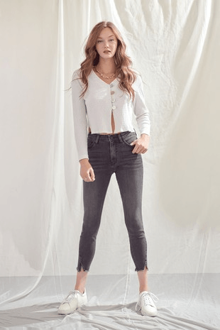 Grey Skinny Jeans - Lady Dorothy Boutique