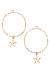 Hammered Star Earring - Lady Dorothy Boutique