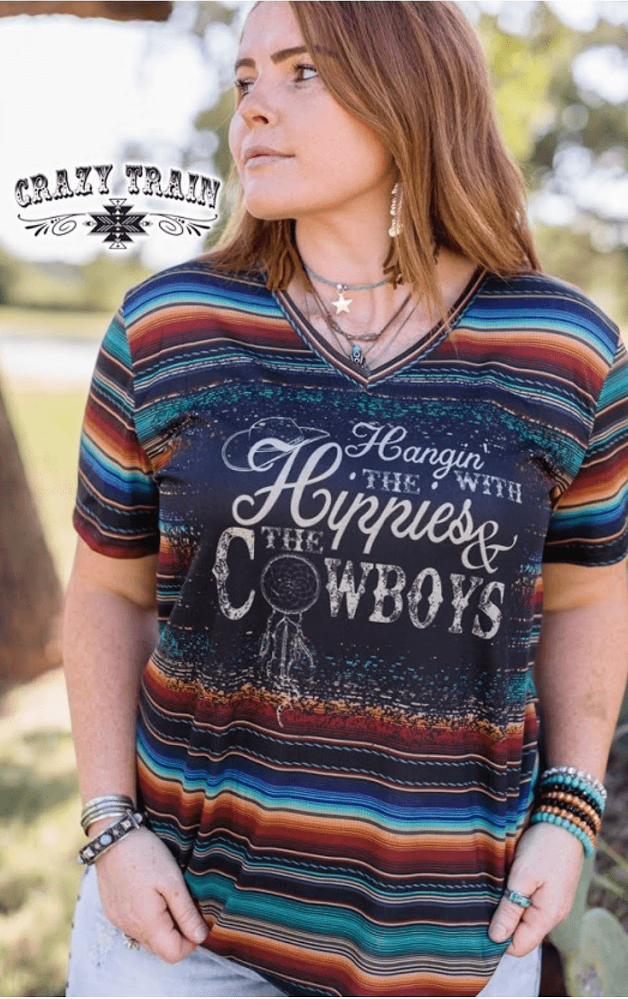 Hippies & Cowboys Tee - Lady Dorothy Boutique