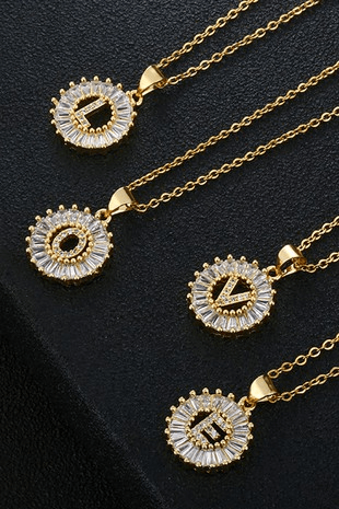 Initial Sun Pendant Necklace - Lady Dorothy Boutique