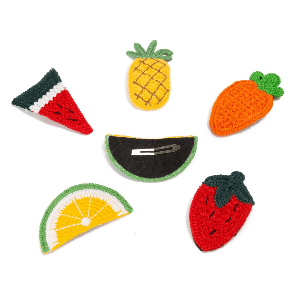Knit Fruits and Veggies Hair Barrette - Lady Dorothy Boutique