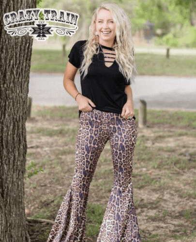 Leopard Chic Flares - Lady Dorothy Boutique