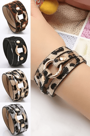 Leopard Textured Bracelet - Lady Dorothy Boutique