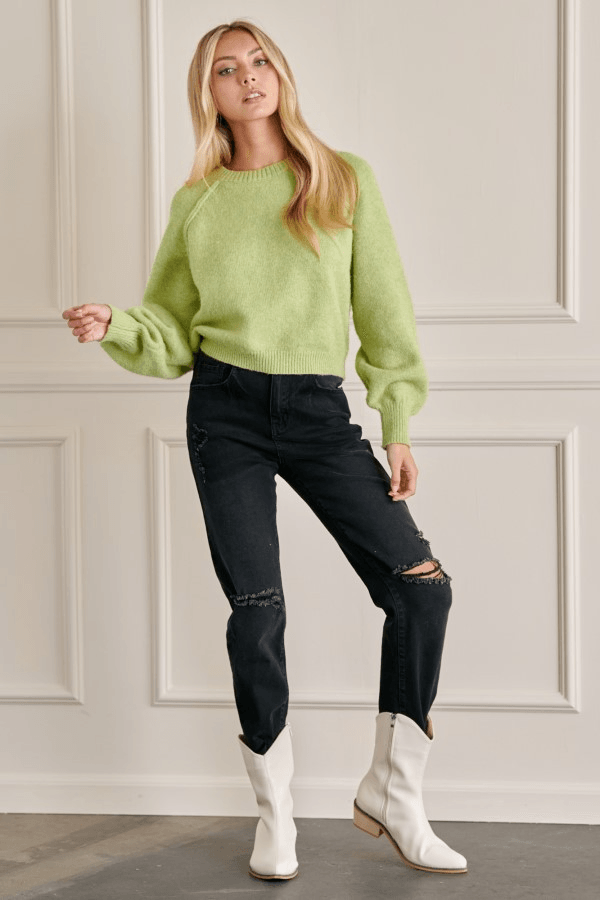 Lime Sherbet Sweater - Lady Dorothy Boutique