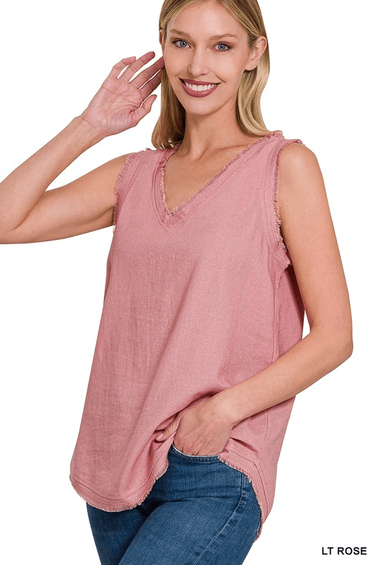 Livin' In Linen Sleeveless Top - Lady Dorothy Boutique