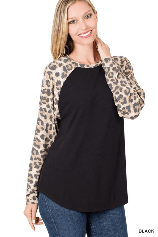 Long Sleeve Leopard Top - Lady Dorothy Boutique