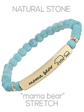 Mama Bear Natural Bead Bracelet - Lady Dorothy Boutique