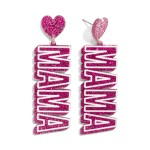 Mama Glitter Earrings - Lady Dorothy Boutique