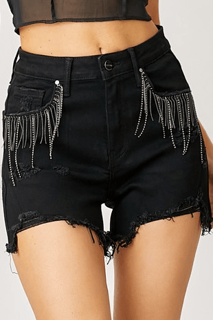 Midnight Bling Shorts - Lady Dorothy Boutique