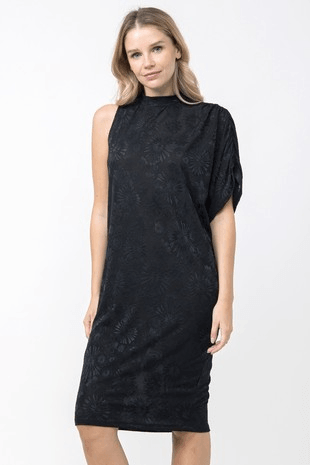 One Shoulder Draped Mini Dress - Lady Dorothy Boutique