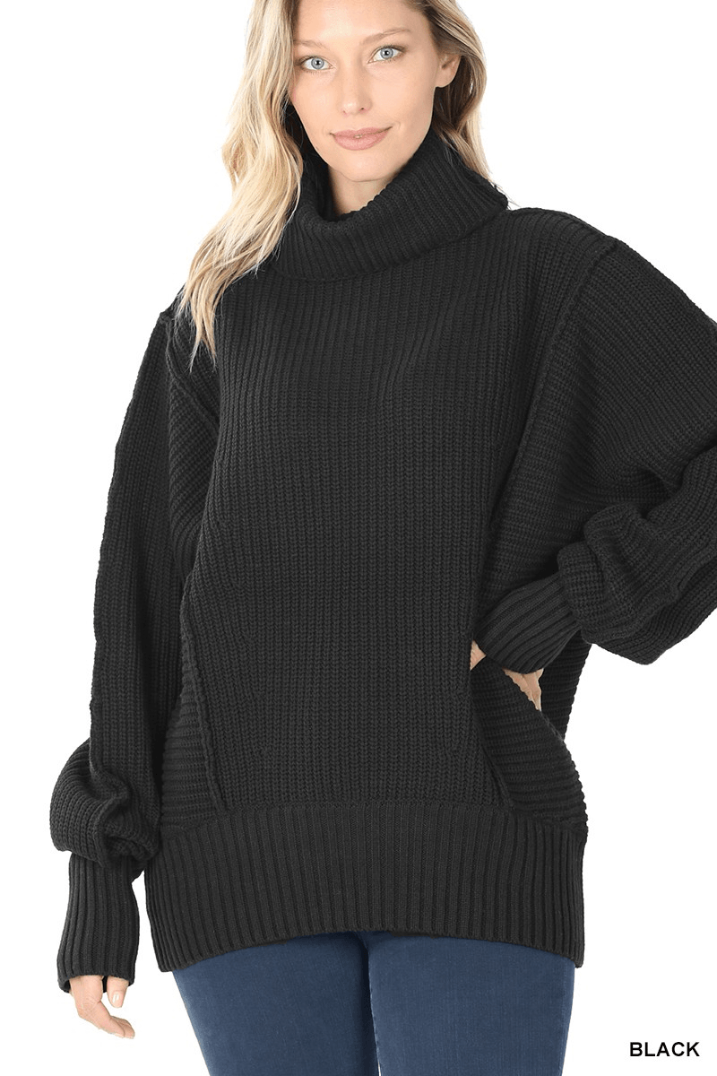 Oversized Turtleneck Sweater - Lady Dorothy Boutique