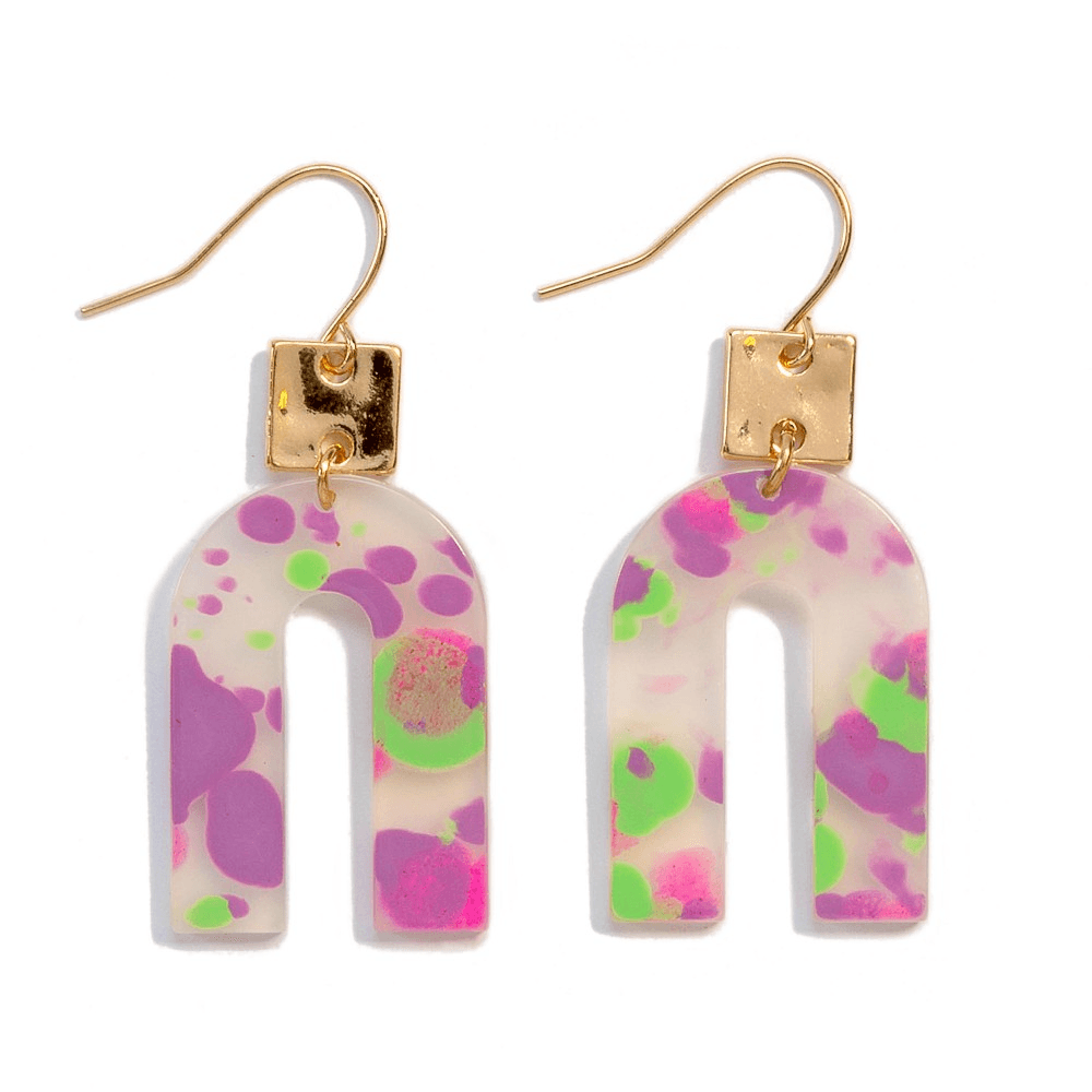 Paint Splatter Rainbow Earings - Lady Dorothy Boutique