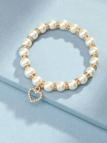 Pearl Heart Bracelet - Lady Dorothy Boutique