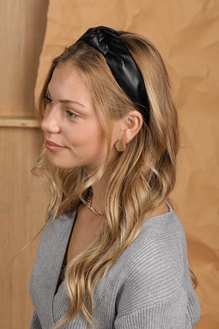 Pleather Knot Headband - Lady Dorothy Boutique