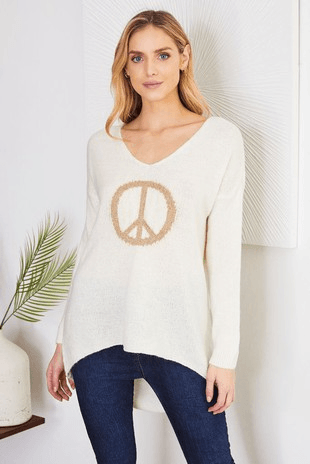 Pray For Peace Sweater - Lady Dorothy Boutique