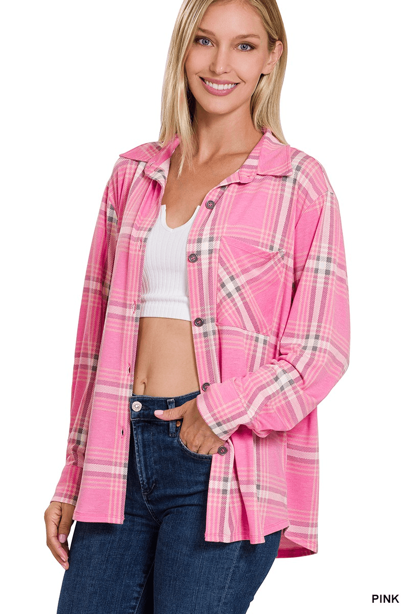 Pretty In Pink Shacket - Lady Dorothy Boutique