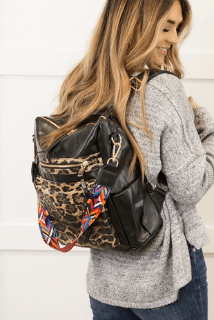 Print Convertible Guitar Strap Backpack - Lady Dorothy Boutique