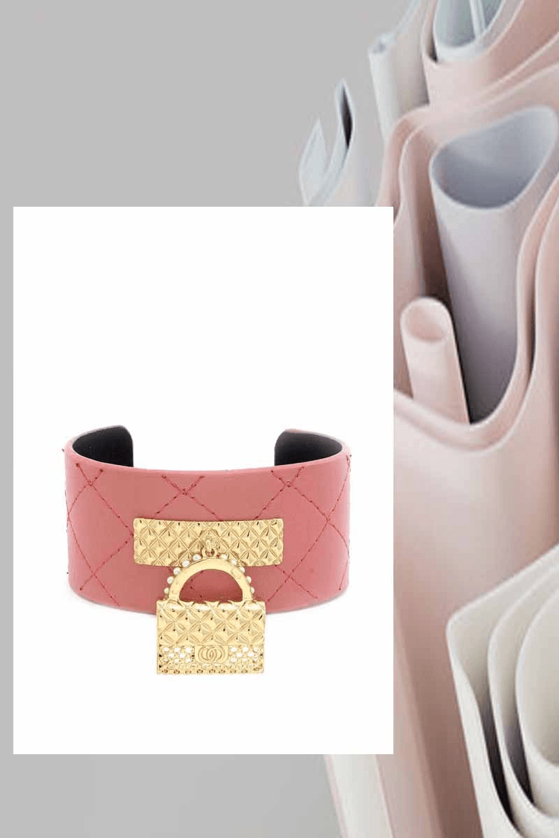 Purse Charm Leather Cuff Bracelet - Lady Dorothy Boutique