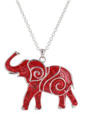 Red Elephant Necklace - Lady Dorothy Boutique