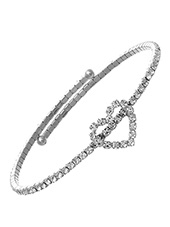 Rhinestone Wire Wrap Bracelet - Lady Dorothy Boutique