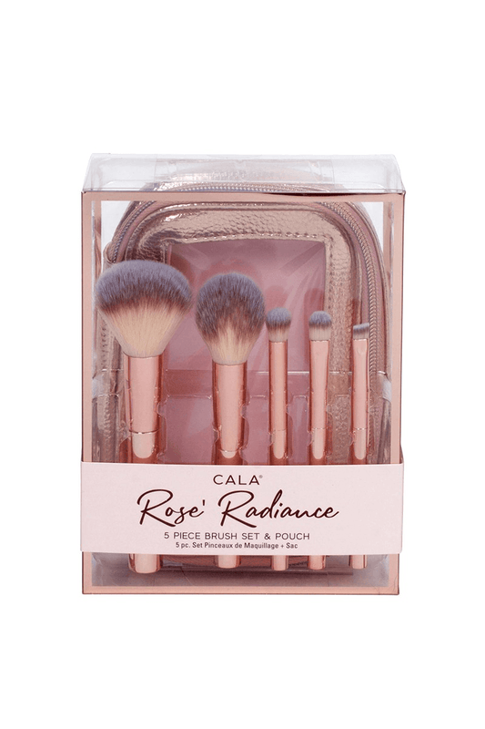 Rose` Brush Set and Pouch - Lady Dorothy Boutique