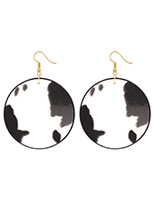Round Leather Earrings - Lady Dorothy Boutique