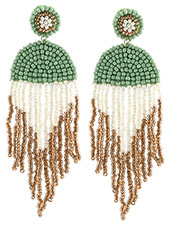 Seed Bead Fringe Earrings - Lady Dorothy Boutique