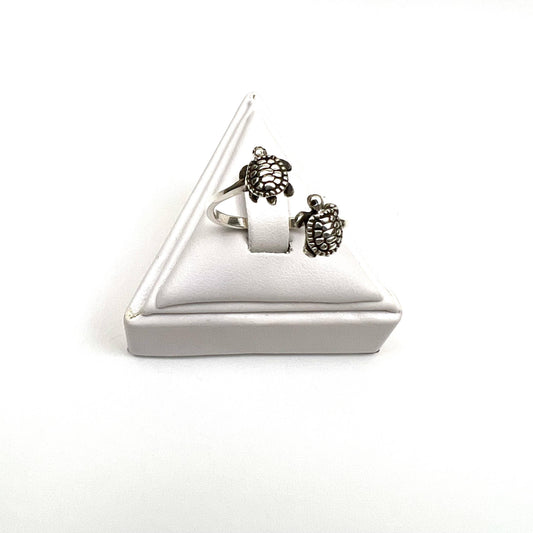 Sterling Silver Turtles Ring - Lady Dorothy Boutique