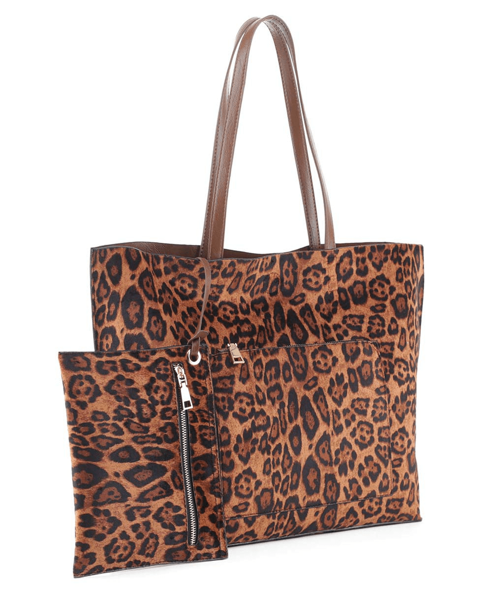 Suede Leopard Shopper - Lady Dorothy Boutique
