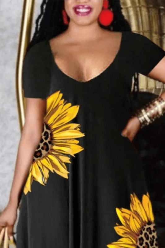 Sunflower Garden Midi Dress - Lady Dorothy Boutique