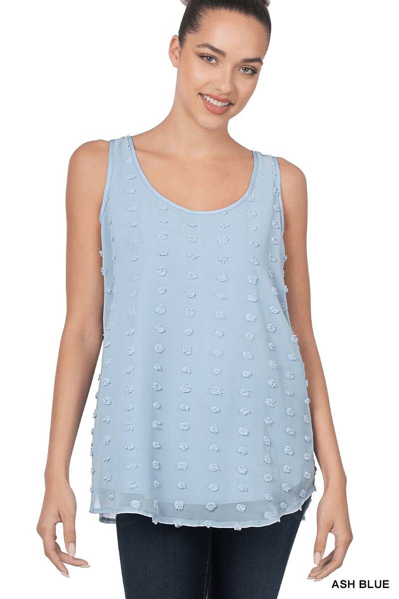 Swiss Dot Uptown Tank - Lady Dorothy Boutique