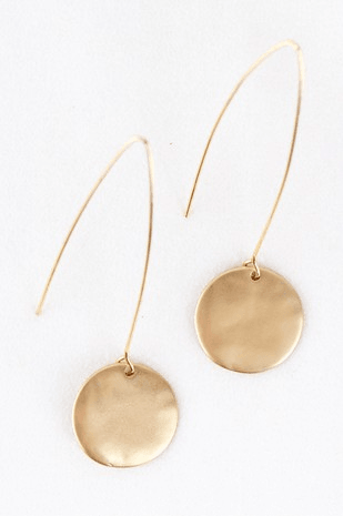 Threader Disk Earrings - Lady Dorothy Boutique