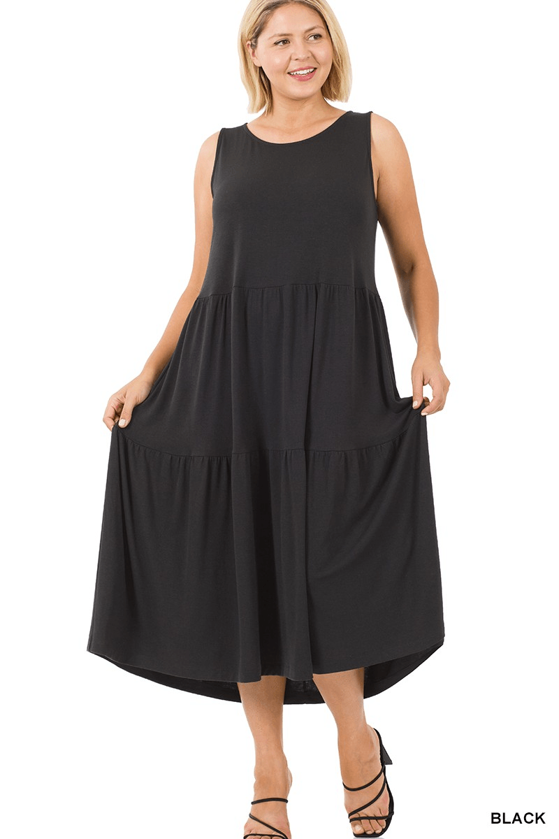 Tiered Midi Dress - Lady Dorothy Boutique