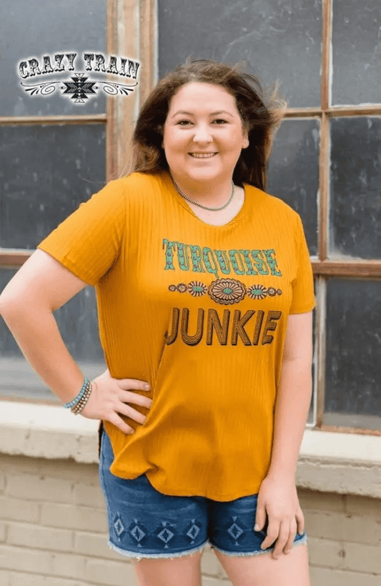 Turquoise Junkie Tee - Lady Dorothy Boutique