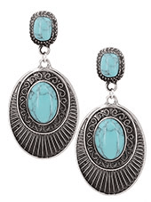 Turquoise Western Earrings - Lady Dorothy Boutique