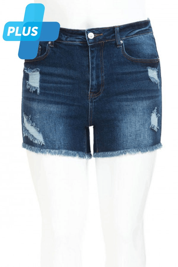 WAX Destroyed Jean Shorts - Lady Dorothy Boutique