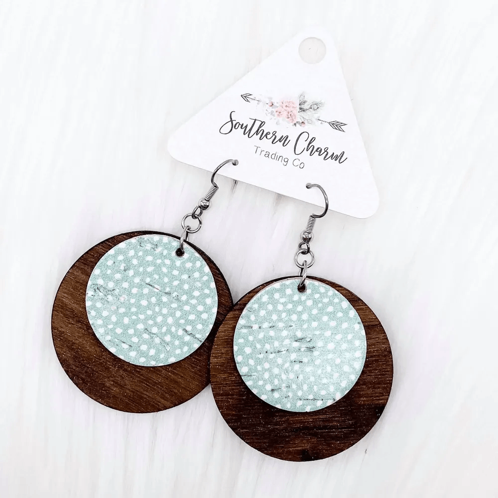 Wood And Cork Earrings - Lady Dorothy Boutique