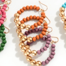 Wood Bead Hoops - Lady Dorothy Boutique