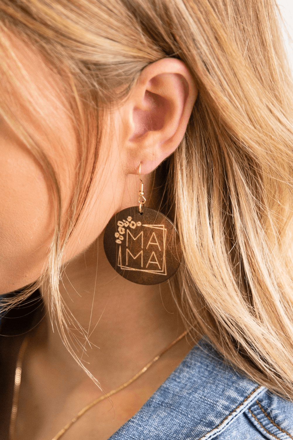 Wooden Mama Earrings - Lady Dorothy Boutique